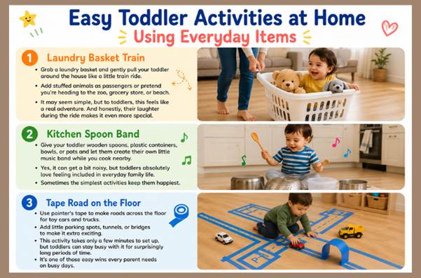 Easy Toddler Activities at Home Using Everyday Items